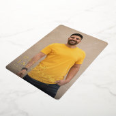 フォイルモダン文字卒業写真の発表 箔招待状 (回転した状態)