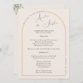 フォイルモダン結婚式 プログラム付きア実在ーチ 招待状 (正面/裏面)