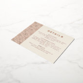 フォイルモダン詳細カード 箔招待状ポストカード (回転した状態)