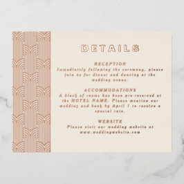 フォイルモダン詳細カード 箔招待状ポストカード