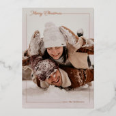 フォイルモダン1フォトクリスマスカード 箔シーズンカード (正面)