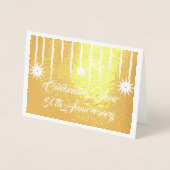 フォイルモダン50周年記念お祝い 箔カード (正面)