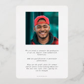 フォイルモノグラム2写真卒業発表 箔招待状 (裏面)