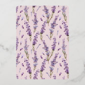 フォイルラベンダー結婚式招待状 箔招待状 (裏面)