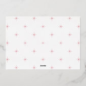 フォイルリッメリートルクリスマスホリデー新生児 箔シーズンカード (裏面)