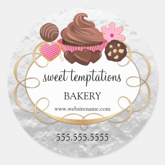 フォイルルックスプレッテッドペストリーベーカリー包装 ラウンドシール (正面)