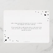 フォイルレトロハートハッピーバレンタインデーフォトカード 箔シーズンカード (裏面)