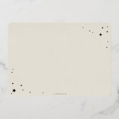 フォイルレトロフォント+スターハッピーハローウィンフォトカード 箔招待状 (裏面)