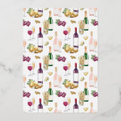 フォイルヴィノウィーブウズワインブライダルシャワー 箔招待状 (裏面)