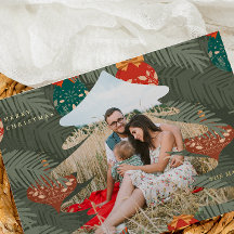 フォイル付きクリスマスフォトツリー文字