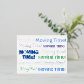 フォイル付き移動時間カラフルタイポグラフィ 箔シーズンポストカード (立ち正面)