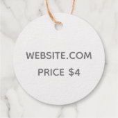 フォイル価格ラベルパーソナライズされた- Logo Business フェイバータグ (裏面)