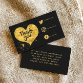 フォイル効果ハートソーシャルリンクカードを注文用に使用します。 エンクロージャーカード