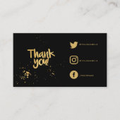 フォイル効果感謝していあなたソーシャルリンク挿入カード エンクロージャーカード (正面)