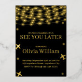 フォイル参照してあなた後さらさよなら招待状カード 箔招待状 (正面)