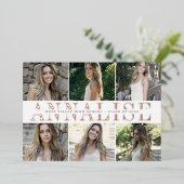 フォイル名 |写真卒業のお知らせ 箔招待状 (立ち正面)