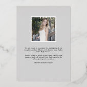 フォイル名 |写真卒業のお知らせ 箔招待状 (裏面)