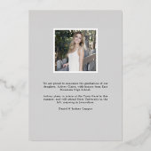 フォイル名 |写真卒業のお知らせ 箔招待状 (裏面)