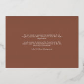 フォイル名 |写真卒業のお知らせ 箔招待状 (裏面)