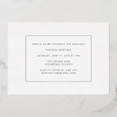 フォイル大学院スクリプト卒業発表 箔招待状 (裏面)