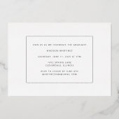 フォイル大学院スクリプト卒業発表 箔招待状 (裏面)