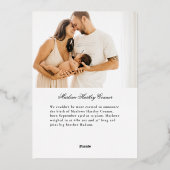 フォイル完璧なギフト休暇の誕生のお知らせ 箔シーズンカード (裏面)