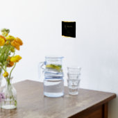 フォイル実在ブラック金ゴールドエレガントなウェディングウェルカムサイン 箔ポスター (レイダウン (キッチン))