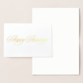 フォイル実在金ゴールドハッピーホリデーズクリスマスカード 箔カード (ディスプレー)