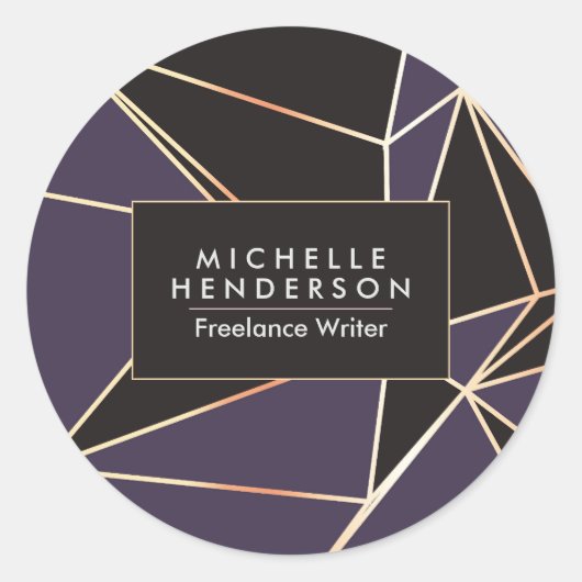フォイル幾何抽象芸術 ラウンドシール (正面)