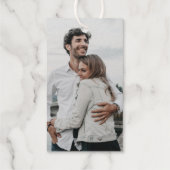 フォイル抽象芸術幾何学新年の写真ギフトラベル ギフトタグ (裏面)