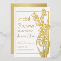 フォイル招待状花嫁シャワー。