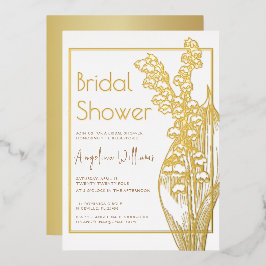 フォイル招待状花嫁シャワー。 箔招待状