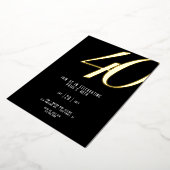 フォイル招待状40th誕生日カスタマイズ可能 箔招待状 (回転した状態)