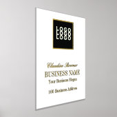 フォイル文字ビジネスロゴプリントポスター 箔ポスター (レイダウン)