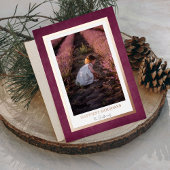 フォイル枠付きホリデーフォト 箔シーズンカード