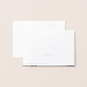 フォイル植物性リース結婚の写真サンキューカード 箔カード (裏面封筒付き)