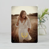 フォイル法律学校/法学卒業発表 箔招待状 (立ち正面)