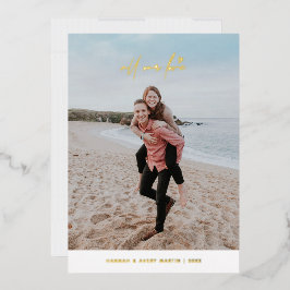 フォイル私たちの愛のバレンタインデーのカード – 白 箔招待状