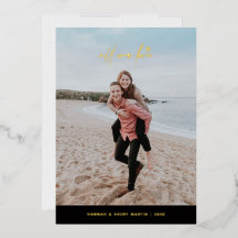 フォイル私たちの愛のバレンタインデーのカード – 黒