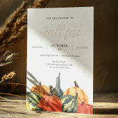 フォイル秋フェテオータムパーティーカラフルパンプキンズフォイル 箔招待状