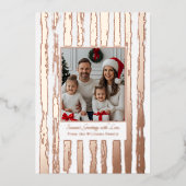 フォイル素朴フォイルクリスマスカードテンプレートホリデー 箔シーズンカード (正面)