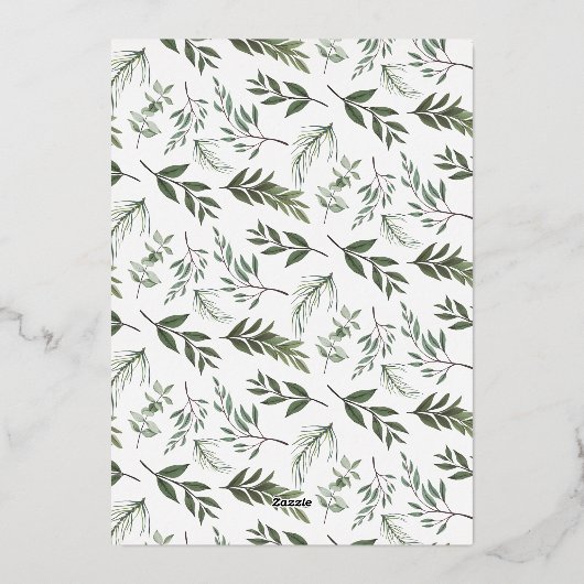 フォイル結婚したタイポグラフィエレガントクリスマスフォト 箔シーズンカード (裏面)