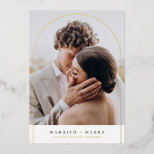 フォイル結婚した&アメリーーチクリスマスホリデーフォト 箔シーズンカード (正面)