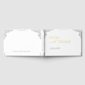 フォイル結婚ズゲストブック – ミニマエレガントリスト ゲストブック (全面)