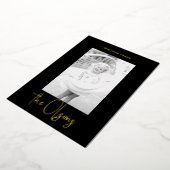 フォイル署名応援ブラックニューイヤー写真カード 箔シーズンカード (回転した状態)