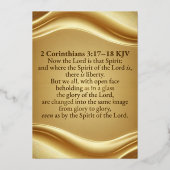 フォイル自由鳩 – 2コリント3:17-18 KJVカード 箔招待状 (裏面)