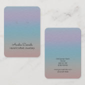 フォイル芸術的エフェクトパステルグラデーションイヤリングディスプレイ 名刺 (正面/裏面)