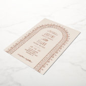 フォイル華美アーチ結婚式招待状-アイボリー 箔招待状 (回転した状態)