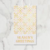 フォイル華美フレームシーズンの挨拶ギフトラベル ギフトタグ (正面)
