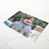 フォイル華美フレームシーズンズグリーティングホリデーカード 箔招待状 (回転した状態)